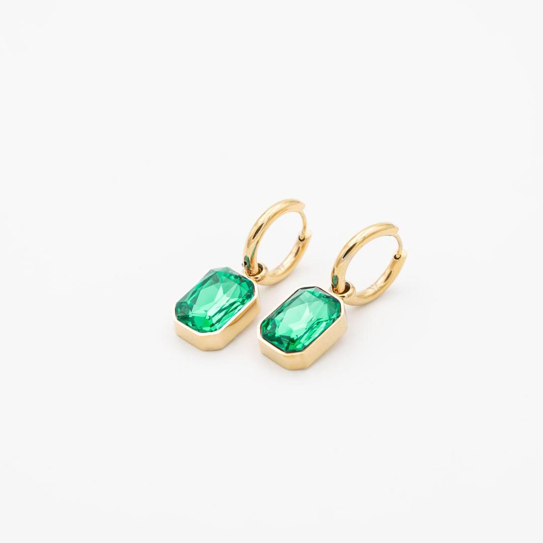 18k Vergoldete Ohrringe „Royal Green“ vampyy.shop