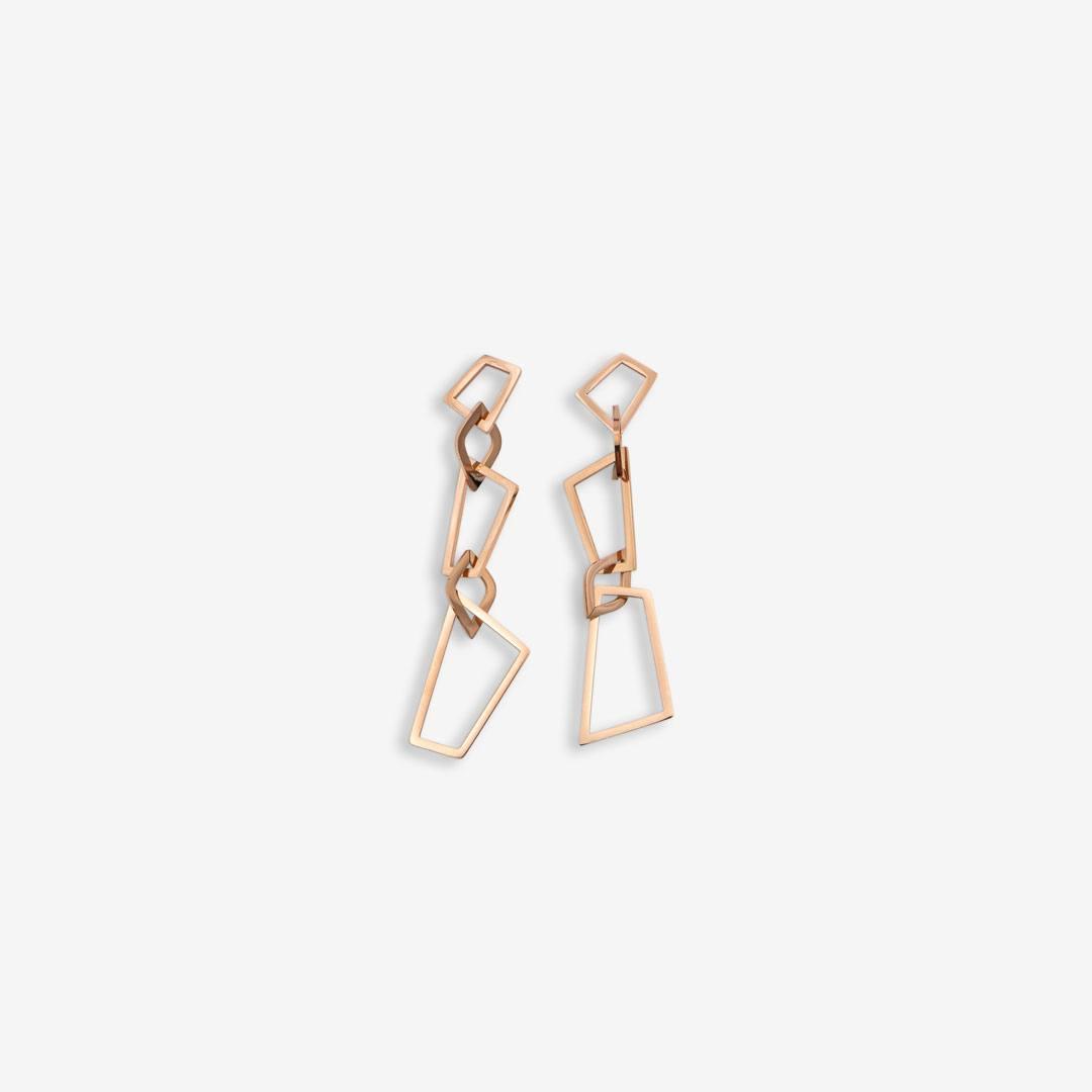 Rosévergoldete Ohrringe „geometric“ vampyy.shop