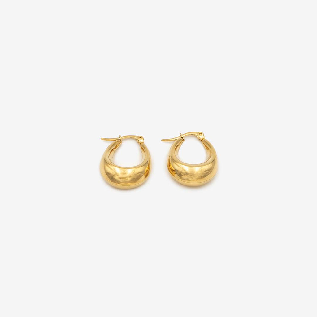 18k Vergoldete Ohrringe „oval“ vampyy.shop