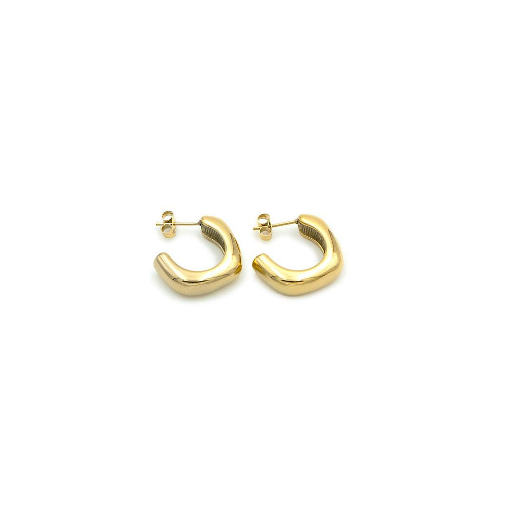 18k vergoldete Ohrringe „squared Hoops“ vampyy.shop