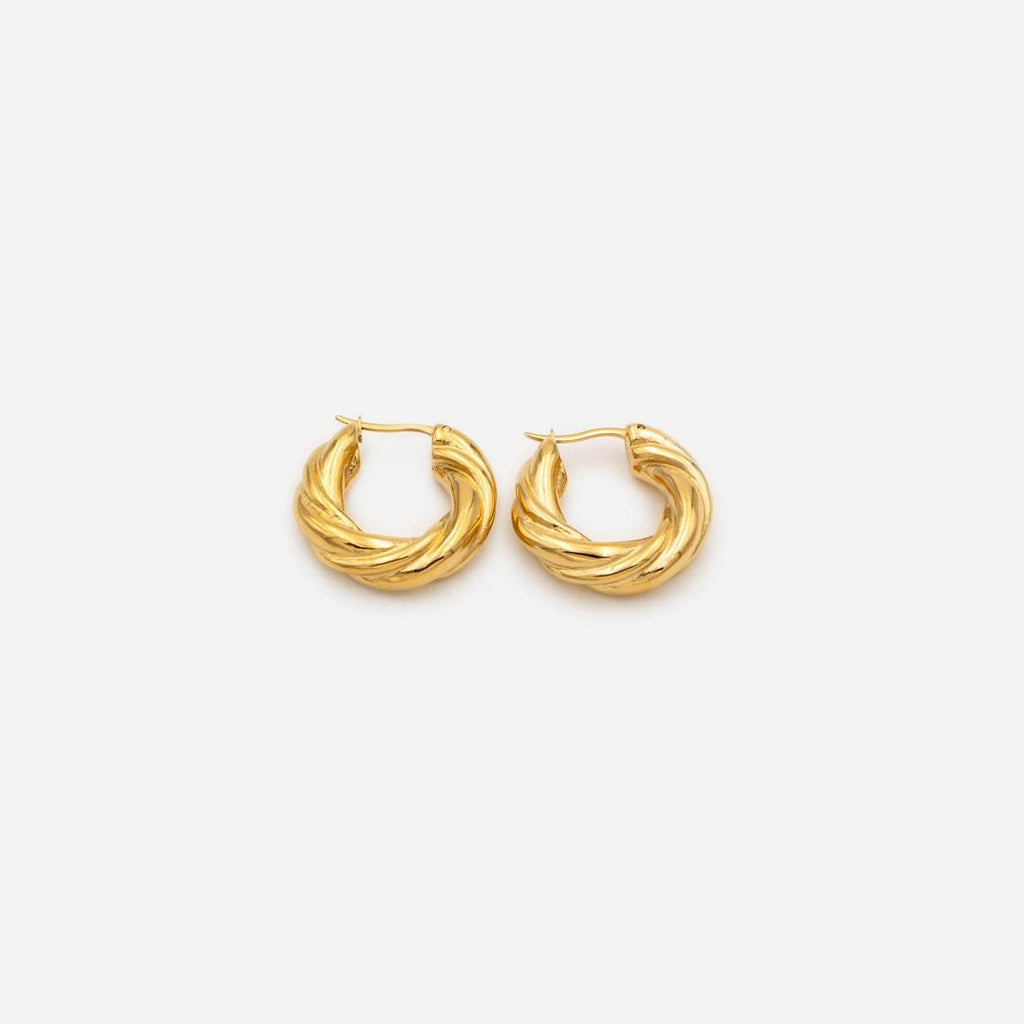 18k Vergoldete Ohrringe „big Torchon“ vampyy.shop