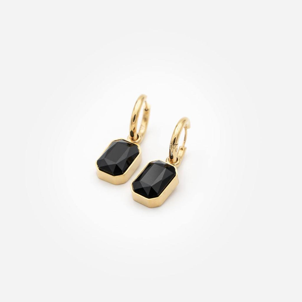 18k Vergoldete Ohrringe „black Royal“ vampyy.shop