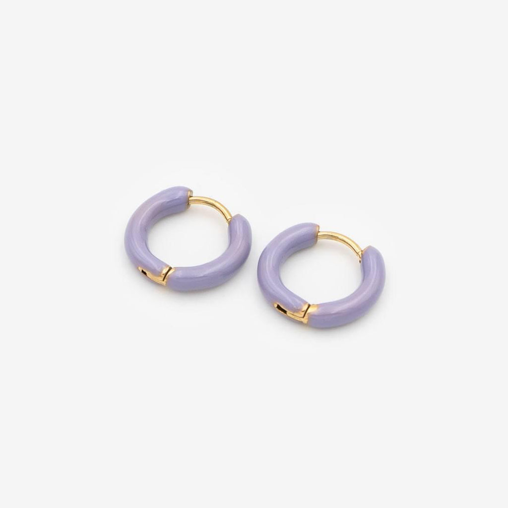 18k Vergoldete Ohrringe „lilac Circle“ vampyy.shop
