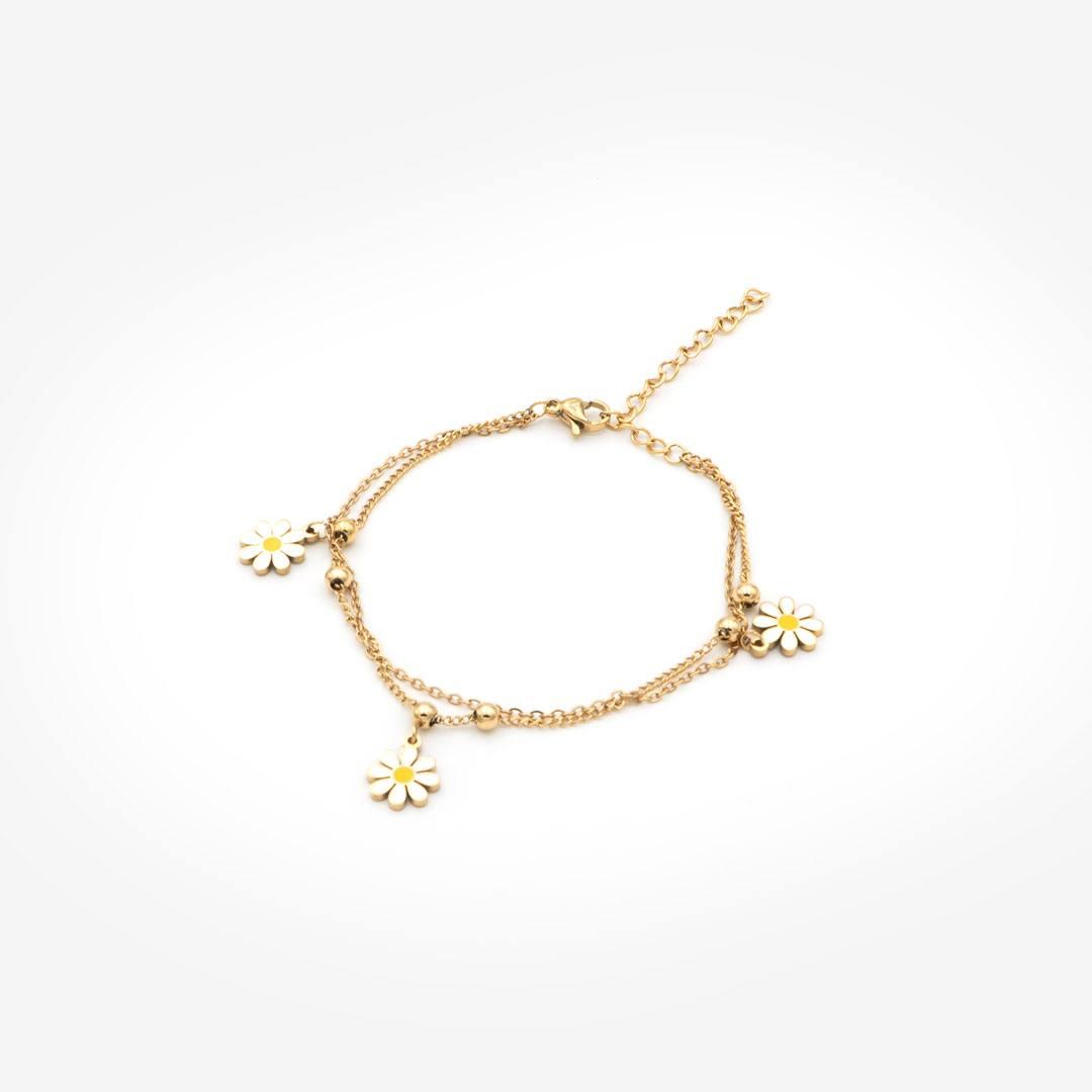 18k Vergoldetes Armband „white Daisies“ vampyy.shop