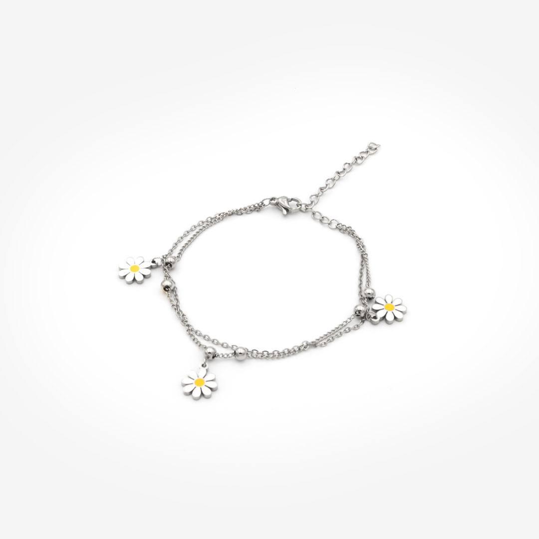 Edelstahl-armband „white Daisies“ vampyy.shop
