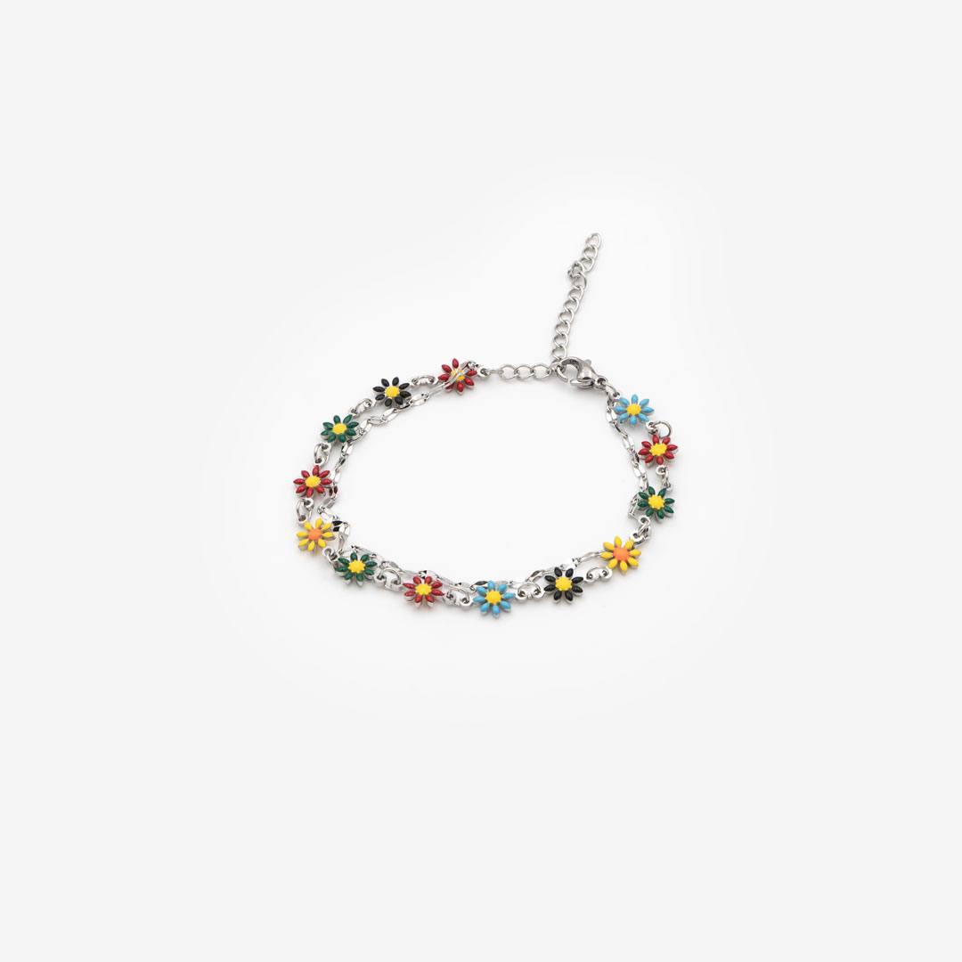 Edelstahl-armband „rainbow Daisies“ vampyy.shop
