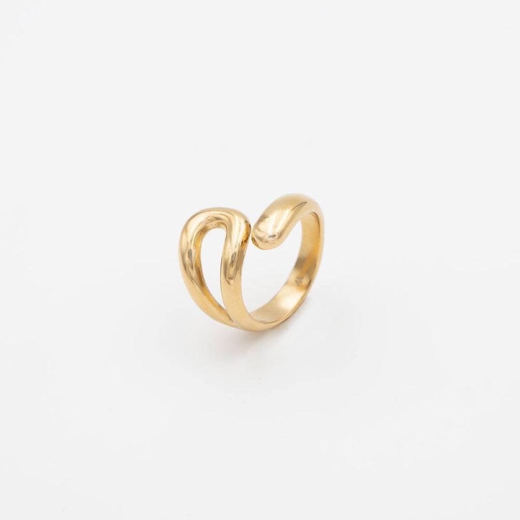 18k Vergoldeter Ring „modern Hug“ vampyy.shop