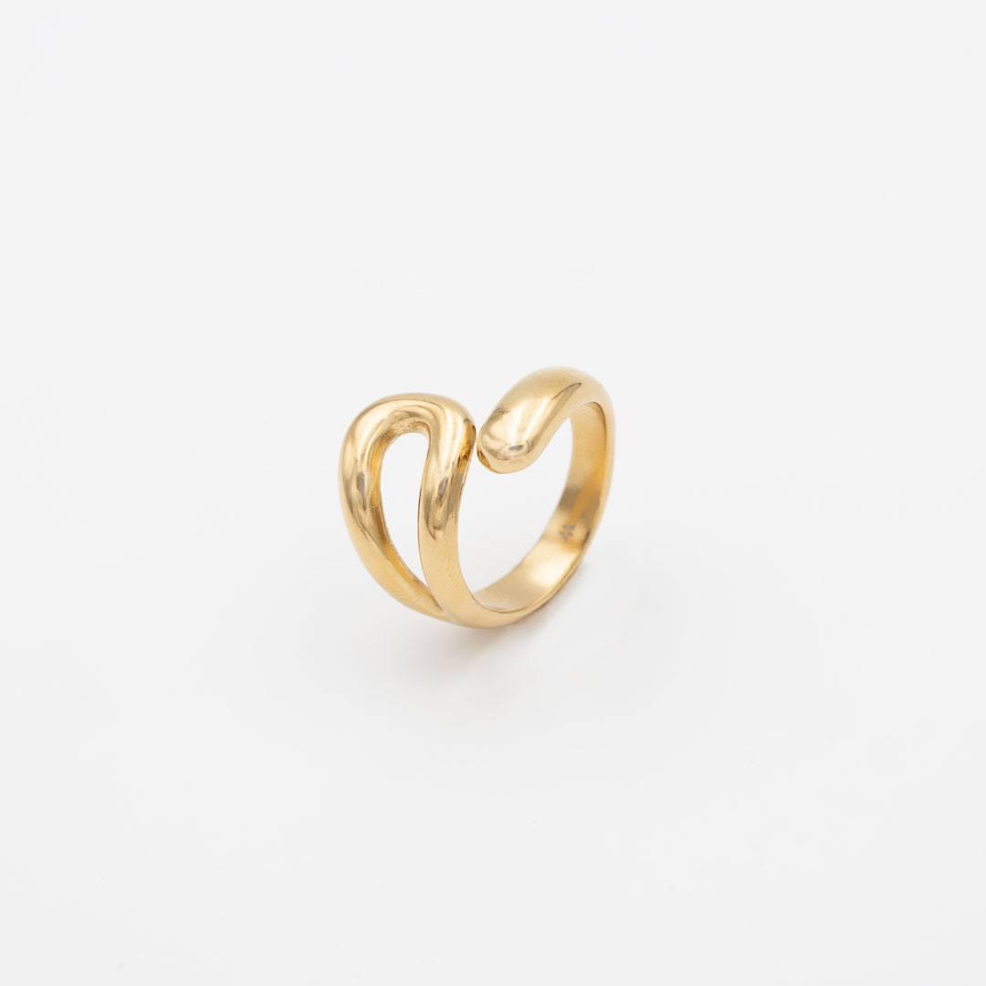 18k Vergoldeter Ring „modern Hug“ vampyy.shop