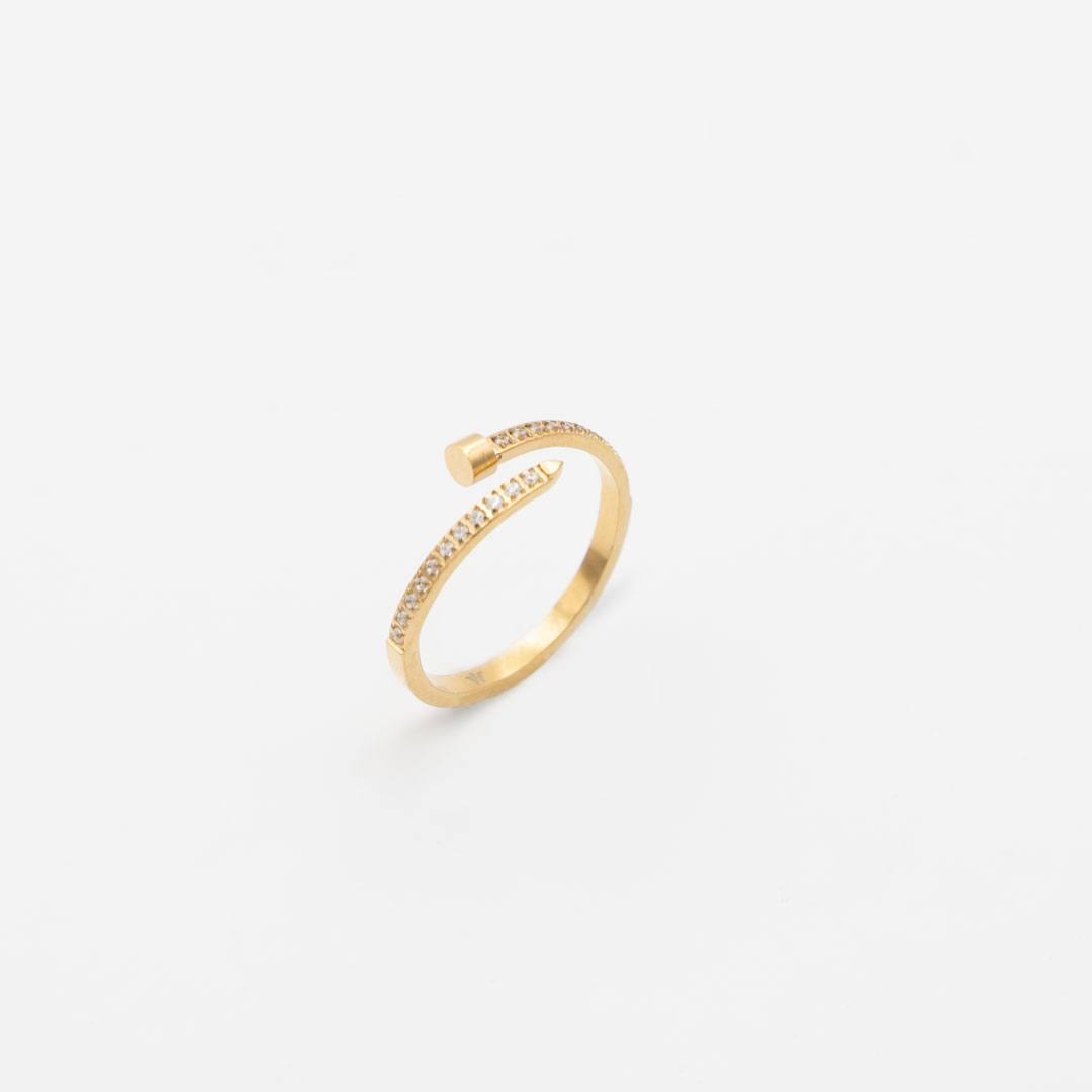 18k Vergoldeter Ring „crystal“ vampyy.shop