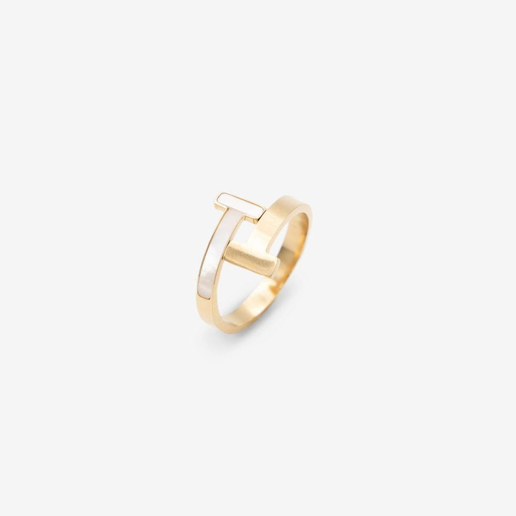 18k Vergoldeter Ring „gold & White“ vampyy.shop