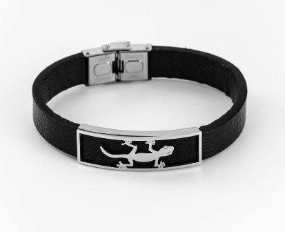 Kunstlederarmband mit Gecko - vampyy.shop