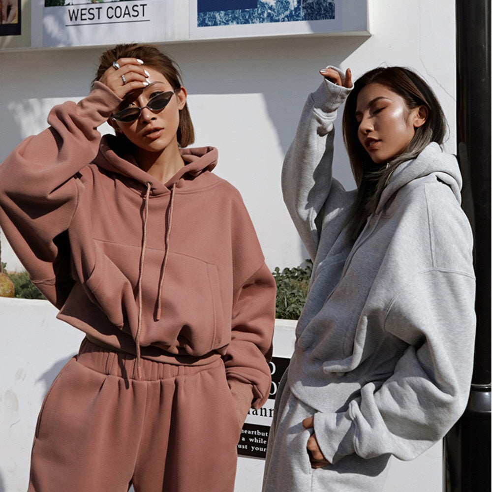 Women Warm Hoodie and Pants Set vampyy.shop