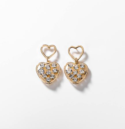 amore al quadrato | Ohrringe, 24 Karat vergoldet - vampyy.shop