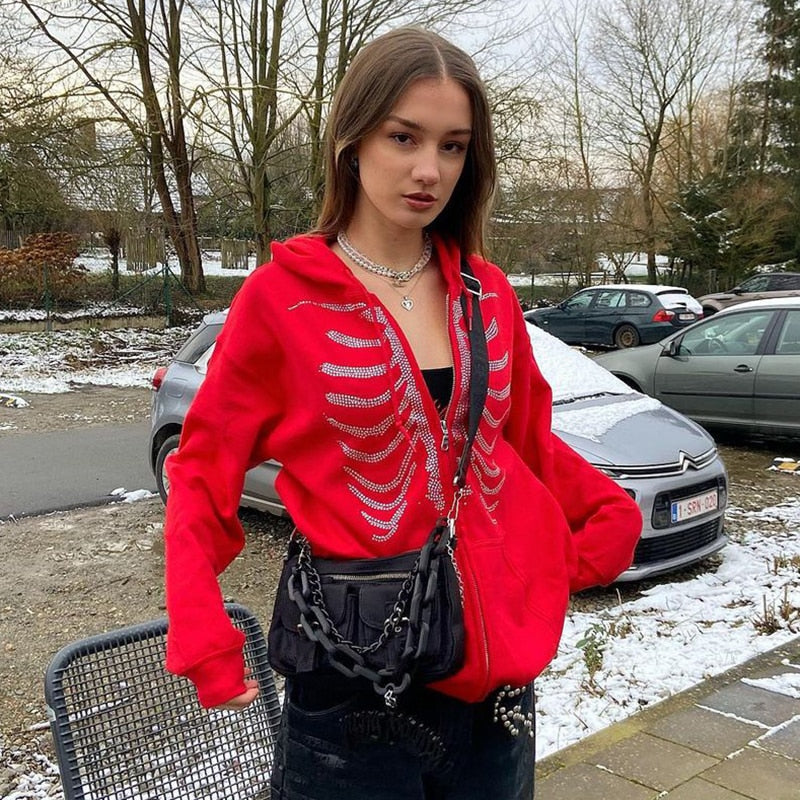 Frauen Gothic Zipper vampyy.shop