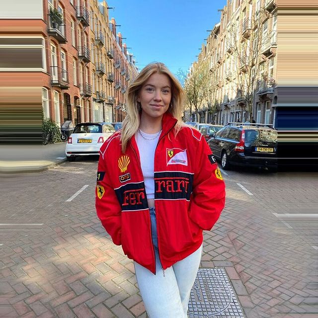 Embroidery Casual Zipper Long Sleeve Racing Jacke vampyy.shop