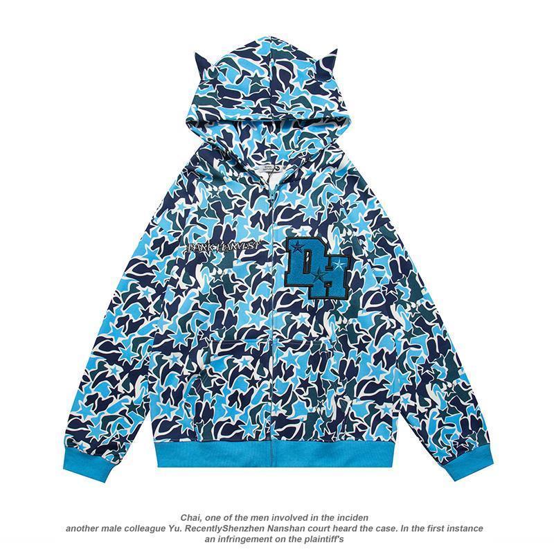 Embroidery Cool Camouflage Zipper vampyy.shop