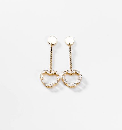 amore luccicante | Ohrringe, 24 Karat vergoldet - vampyy.shop